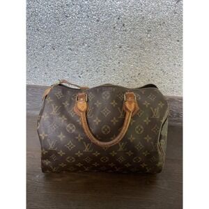Louis Vuitton Speedy Monogram Shoulder Bag 30 Brown Canvas